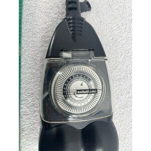 Living Solutions 24-Hour Mechanical‎ Timer Dual Outlet Indoor Outdoor
